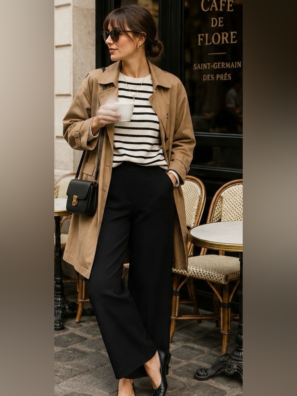 SPANX Black Wide Leg Pull-On Pants
